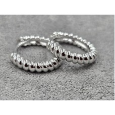 Серьги Xuping 3 мм высота 14 мм родий