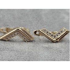 Серьги Xuping 12 мм высота 18 мм английский замок цвет 18к