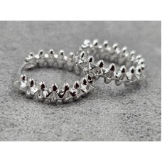 Серьги Xuping 4 мм высота 16 мм родий