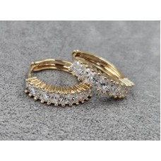 Серьги Xuping 4 мм высота 15 мм цвет золото 18к