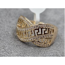 Кольцо Xuping 12 мм (17,18,19,20 размер) цвет золото 18к