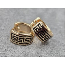 Серьги Xuping 6 мм высота 13 мм цвет золото 18к