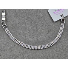 Браслет Xuping 6 мм довжина 17+2 см родій