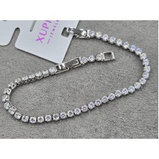 Браслет Xuping 3 мм довжина 17+2 см родій