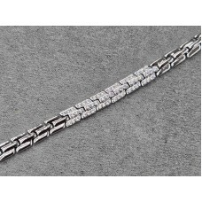 Браслет Xuping 7 мм довжина 17+2 см родій