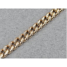 Браслет Xuping 9 мм довжина 21 см колір золото 18к