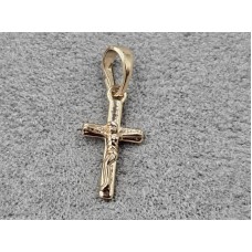 Хрестик Xuping 9 мм висота 22 мм колір золото 18к