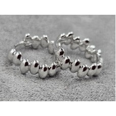 Серьги Xuping 5 мм высота 14 мм родий