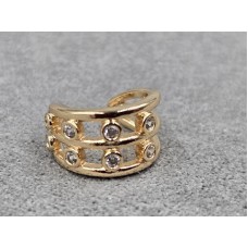 Сережки каффа Xuping 8*13 мм колір золото 18к