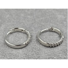 Серьги Xuping 3 мм высота 14 мм родий
