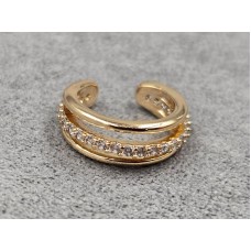 Сережка каффа Xuping 5*16 мм колір золото 18к