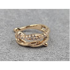 Сережки каффа Xuping 6*14 мм колір золото 18к