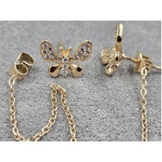 Гвоздики Xuping 10*8 мм довжина 7 см колір золото 18к