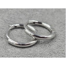 Серьги Xuping 2 мм высота 14 мм родий