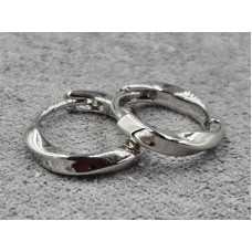 Серьги Xuping 2 мм высота 12 мм родий
