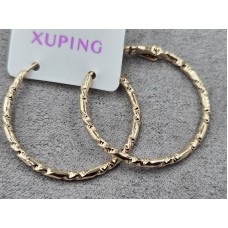 Сережки кільця  Xuping 2 мм діаметр 30 мм колір золото 18к
