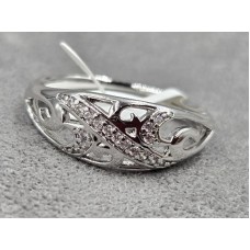 Каблучка Xuping 6,5 мм (17,18,19 розмір) родій