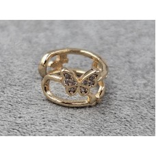 Серьги каффа Xuping 8*12 мм цвет золото 18к