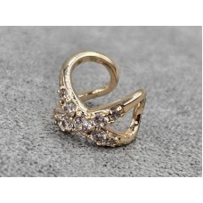 Сережка каффа Xuping 7*10 мм колір золото 18к