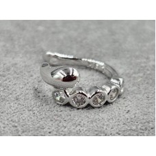 Сережка каффа Xuping 6*13 мм родій