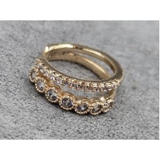 Сережка каффа Xuping 6*16 мм колір золото 18к