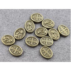 Бусини 8*10 мм 26 шт колір бронза