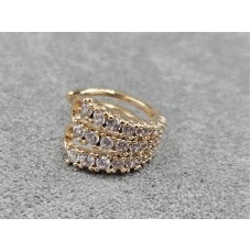Серьга каффа Xuping 9*12 мм цвет золото 18к