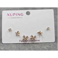 Гвоздики Xuping 3 мм + 7 мм + 9 мм колір золото 18к