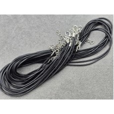 Шнурки 1,5 мм 10 шт вощений довжина 50+5 см