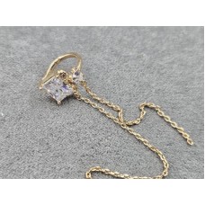 Серьга каффа Xuping 12*13 мм цвет золото 18к