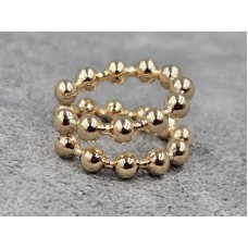 Серьга каффа Xuping 8*15 мм цвет золото 18к