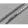 Стразовая цепь 4 мм SS18 цвет гематитовый в однотонном металле (full hematite) 10 ярдов