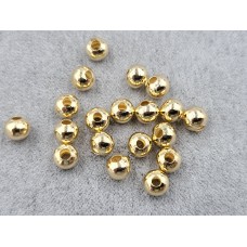 Бусины шарики 5 мм 40 гр (235 шт) цвет золото металлические
