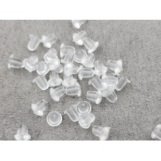 Заглушки для сережек силиконовые 4*5 мм (10 гр)