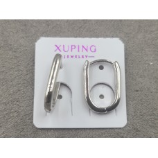 Сережки Xuping 2 мм в. 15,5 мм родій