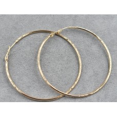 Серьги кольца Xuping 2 мм д. 70 мм 18к 