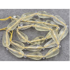 Цитрин капля 8*11 мм грань длина 38-39 см