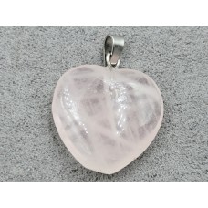 Кулон сердце из розового кварца 20*20 мм