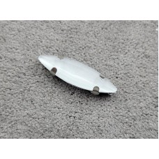 Страз в цапах 4*15 мм (стекло) белый неоновый