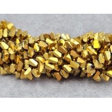 Стекло треугольники 6*3,5 мм 90 шт 30 см золото