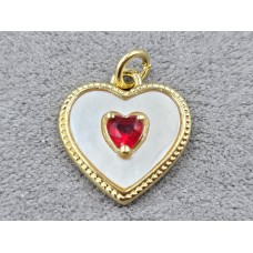 Подвеска сердце 15*16 мм цвет лимонное золото (гиппоаллергенный сплав)
