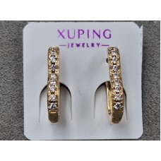 Сережки Xuping 2,5 мм висота 16 мм англійський замок колір 18к
