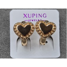 Сережки Xuping 10 мм висота 13 мм круглий замок колір 18к