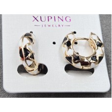 Сережки Xuping 6 мм висота 19 мм колір 18к