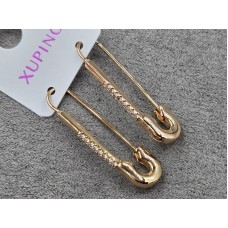 Сережки Xuping 3*8 мм висота 34 мм колір 18к