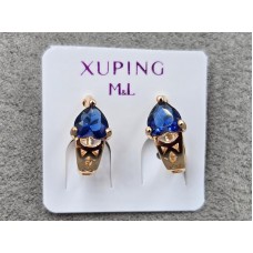 Сережки M&L Xuping 6 мм висота 12 мм круглий замок колір 18к
