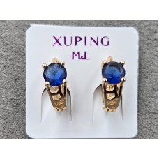 Сережки M&L Xuping 5 мм висота 12 мм круглий замок колір 18к