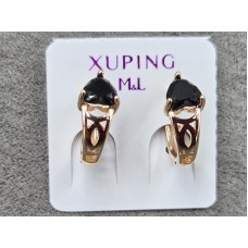 Сережки M&L Xuping 6 мм висота 15 мм круглий замок колір 18к