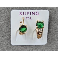 Сережки M&L Xuping 5 мм висота 12 мм круглий замок колір 18к