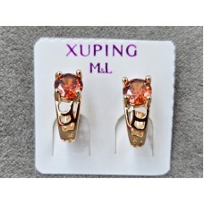 Сережки M&L Xuping 5 мм висота 12 мм круглий замок колір 18к